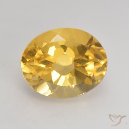3.68ct Naturel Doré Citrine, ovale, VVS-VS
