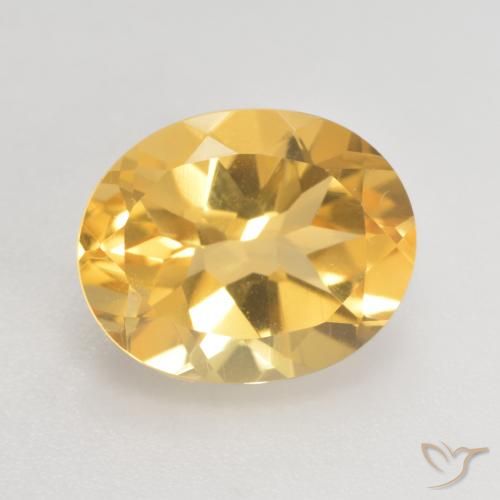 3.59ct Naturel Or moyen Citrine, ovale, VVS-VS