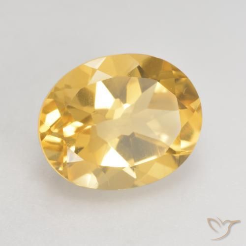 Citrine Or moyen naturelle ovale, 3.59 ct, VVS-VS