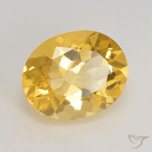 Citrine Doré naturelle ovale, 2.94 ct, VVS-VS