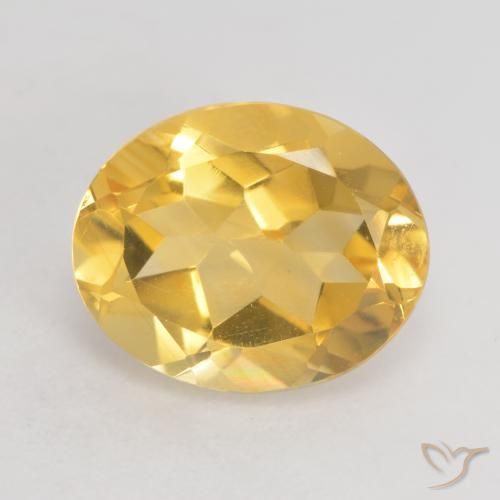 Citrine Or moyen naturelle ovale, 3.04 ct, VVS-VS