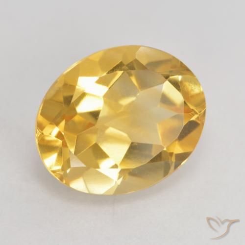 Citrine Or moyen naturelle ovale, 3.04 ct, VVS-VS