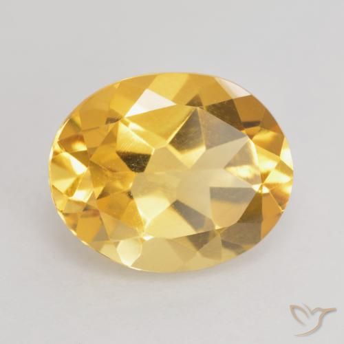 Citrine Or moyen naturelle ovale, 3.17 ct, VVS-VS