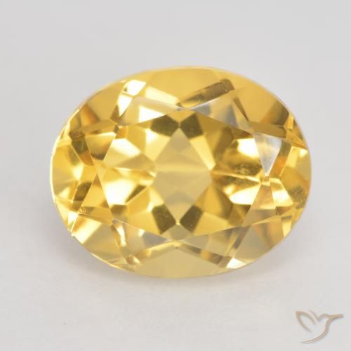 3.66ct Naturel Doré moyen Citrine, ovale, VVS-VS