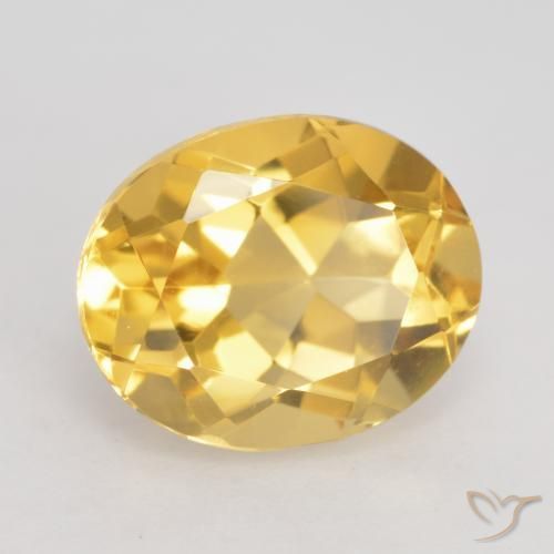 Citrine Doré moyen naturelle ovale, 3.66 ct, VVS-VS