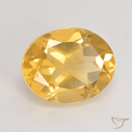 Citrine Doré vif naturelle ovale, 3.24 ct, VVS-VS