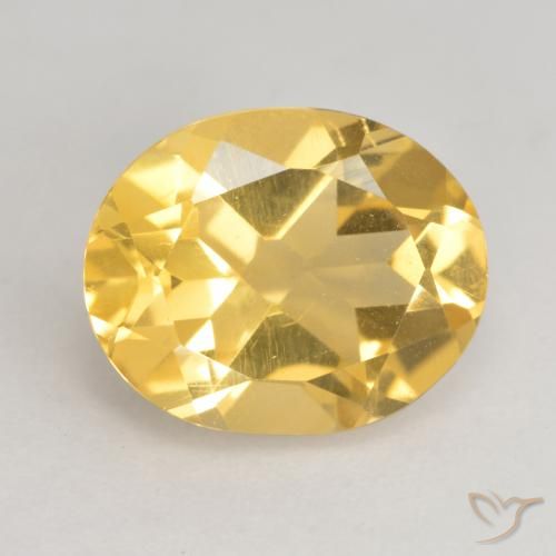 Citrine Or moyen naturelle ovale, 3.15 ct, VVS-VS
