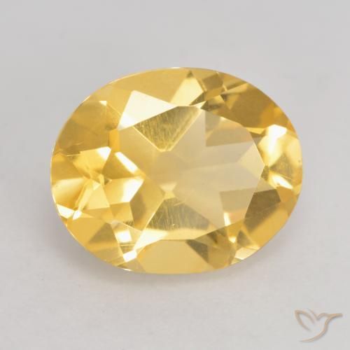 Citrine Or moyen naturelle ovale, 3.15 ct, VVS-VS
