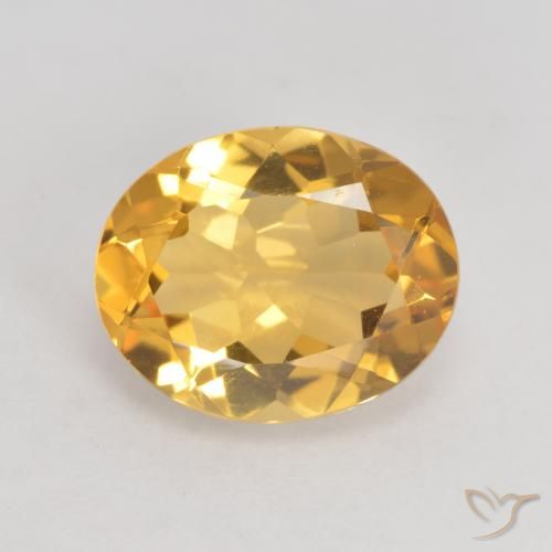 2.96ct Naturel Or moyen Citrine, ovale, VVS-VS