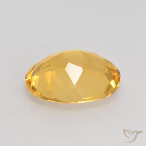 Citrine Or moyen naturelle ovale, 2.96 ct, VVS-VS