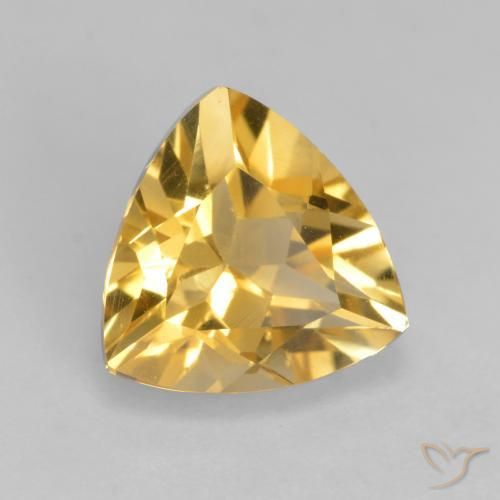 Citrine Doré moyen naturelle Trillion, 1.76 ct, VS