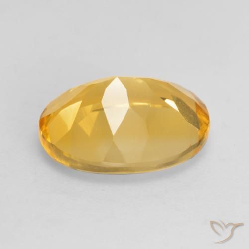 Citrine Orange doré profond naturelle ovale, 3.06 ct, VVS-VS