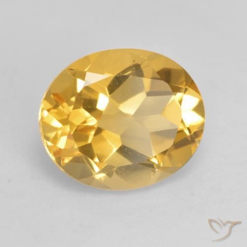Citrine Orange doré profond naturelle ovale, 3.63 ct, VVS-VS