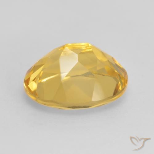 Citrine Orange doré profond naturelle ovale, 3.63 ct, VVS-VS