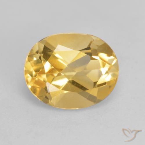 Citrine Or moyen naturelle ovale, 3.21 ct, VVS-VS