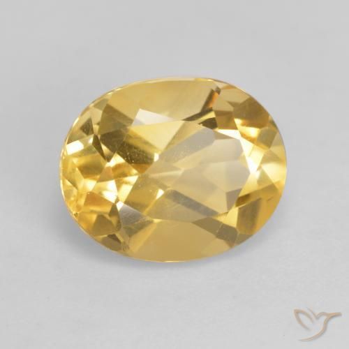 Citrine Or moyen naturelle ovale, 3.21 ct, VVS-VS