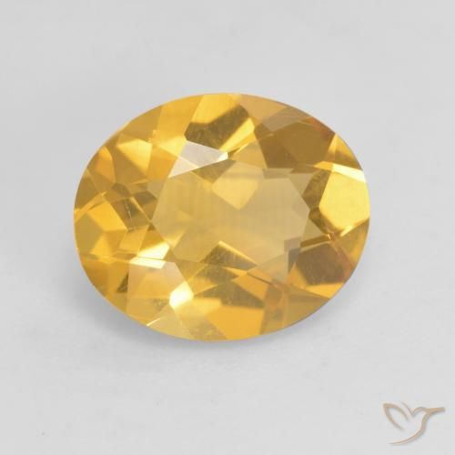 Citrine Doré moyen-foncé naturelle ovale, 2.78 ct, VS