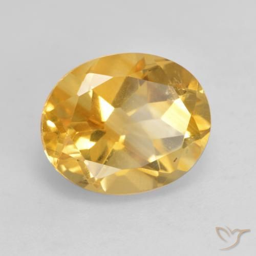 Citrine Orange doré profond naturelle ovale, 3.73 ct, VS