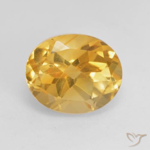 3.79ct Naturel Orange doré profond Citrine, ovale, VS