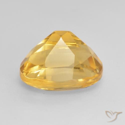 Citrine Orange doré profond naturelle ovale, 3.79 ct, VS
