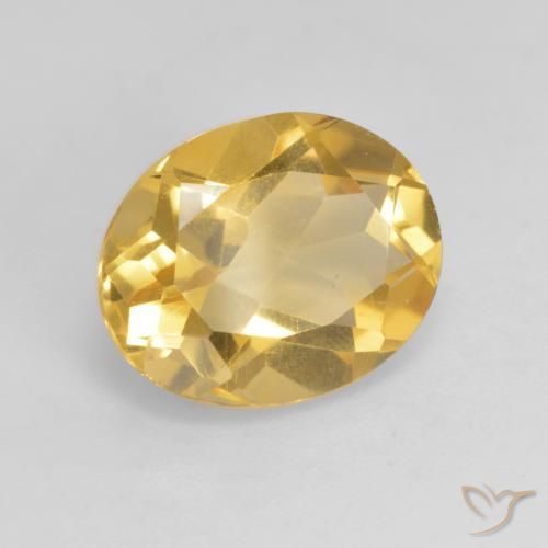 Citrine Orange doré profond naturelle ovale, 2.90 ct, VS