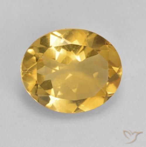 3.34ct Naturel Doré moyen Citrine, ovale, VS