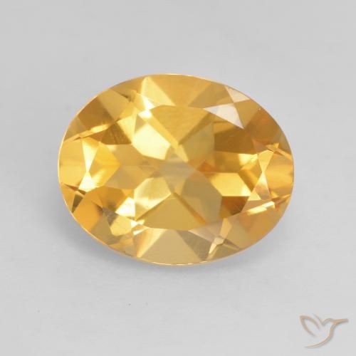 Citrine Doré vif naturelle ovale, 3.17 ct, VVS-VS