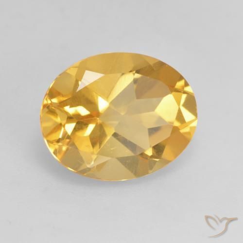 Citrine Doré vif naturelle ovale, 3.17 ct, VVS-VS