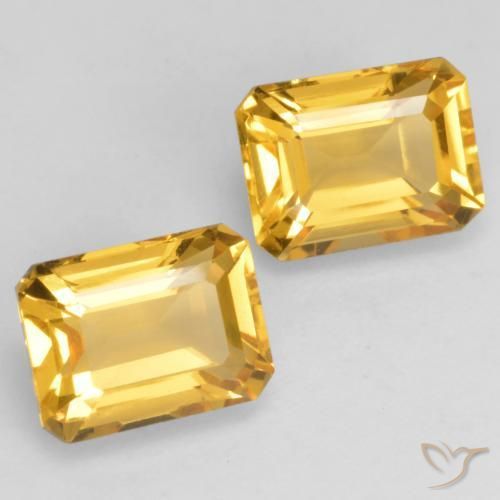 Shop natural 3.40ct Doré vif Citrine gems, Octogone / coupe Émeraude, from Brésil at GemSelect. In stock, global shipping!