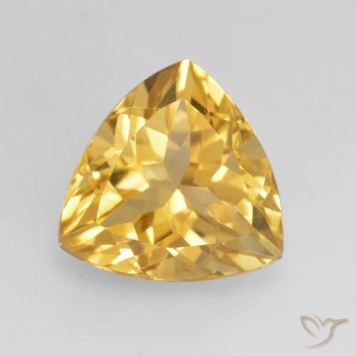 2.29ct Naturel Doré moyen Citrine, Trillion, VVS-VS