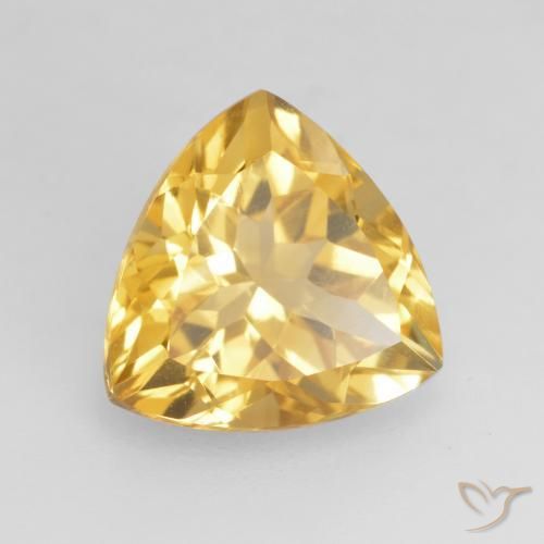Citrine Doré moyen naturelle Trillion, 2.29 ct, VVS-VS