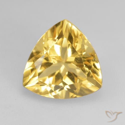 2.31ct Naturel Orange Doré Citrine, Trillion, VVS-VS
