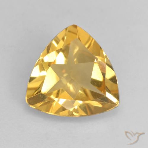 1.96ct Naturel Doré moyen Citrine, Trillion, VVS-VS