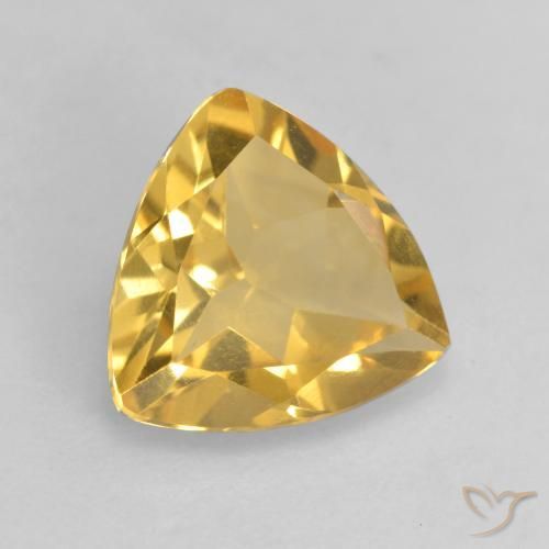 Citrine Doré moyen naturelle Trillion, 1.96 ct, VVS-VS