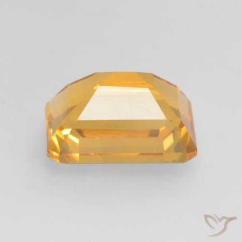 Citrine Orange-or moyen-léger naturelle Octogone / coupe Émeraude, 1.70 ct, VVS-VS