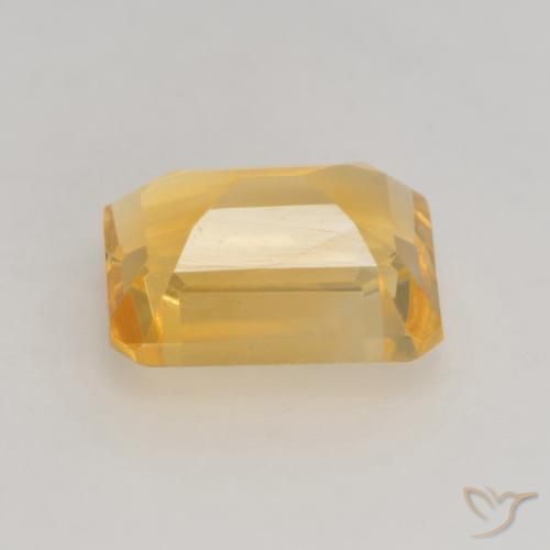 Citrine Doré vif naturelle Octogone / coupe Émeraude, 1.60 ct, VVS-VS