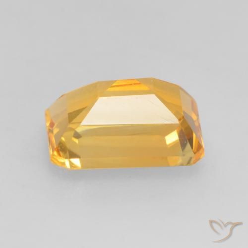 Citrine Doré foncé naturelle Octogone / coupe Émeraude, 1.57 ct, VVS-VS