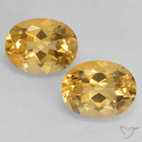 3.55ctw Naturel Doré moyen Citrine, ovale, VVS-VS