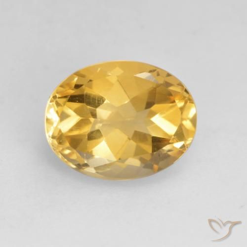Citrine Doré moyen naturelle ovale, 1.83 ct, VVS-VS