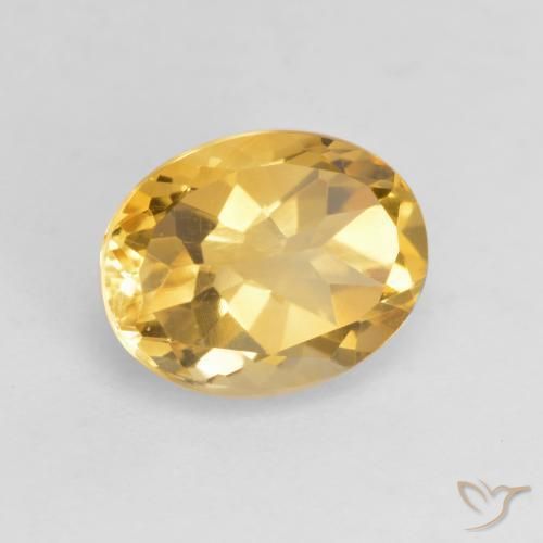Citrine Doré moyen naturelle ovale, 1.83 ct, VVS-VS