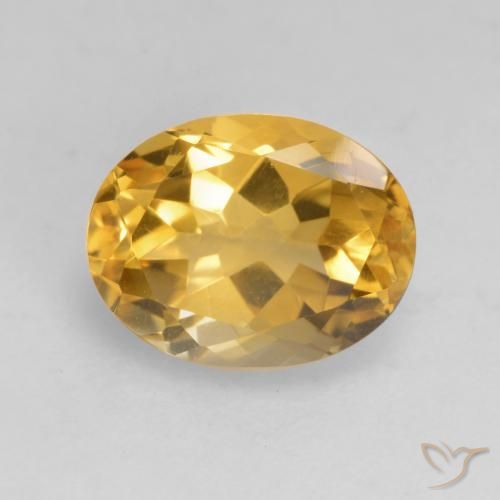 1.97ct Naturel Doré moyen-foncé Citrine, ovale, VVS-VS