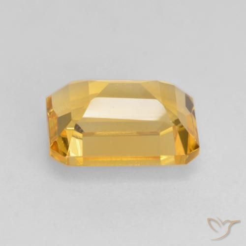 Citrine Doré vif naturelle Octogone / coupe Émeraude, 1.65 ct, VVS-VS