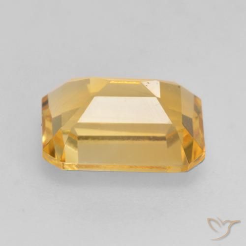 Citrine Doré vif naturelle Octogone / coupe Émeraude, 1.60 ct, VVS-VS