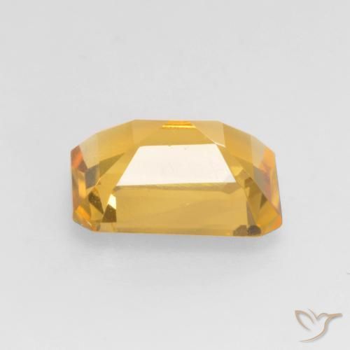 Citrine Doré vif naturelle Octogone / coupe Émeraude, 1.34 ct, VVS-VS