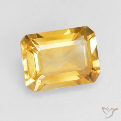 Citrine Or moyen naturelle Octogone / coupe Émeraude, 1.47 ct, VVS-VS