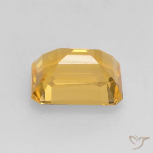 Citrine Doré vif naturelle Octogone / coupe Émeraude, 1.53 ct, VVS-VS