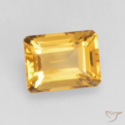 Citrine Doré profond naturelle Octogone / coupe Émeraude, 1.71 ct, VVS-VS