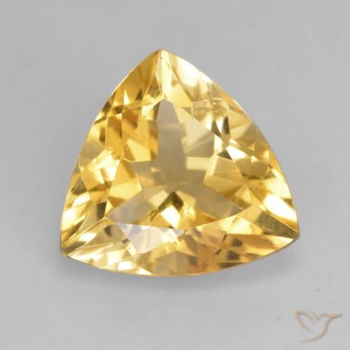 1.98ct Naturel Orange Doré Citrine, Trillion, VVS-VS