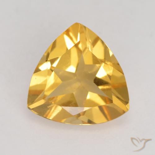 Citrine Doré moyen-foncé naturelle Trillion, 1.77 ct, VVS-VS