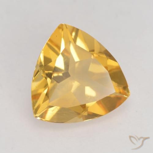 Citrine Doré moyen-foncé naturelle Trillion, 1.77 ct, VVS-VS